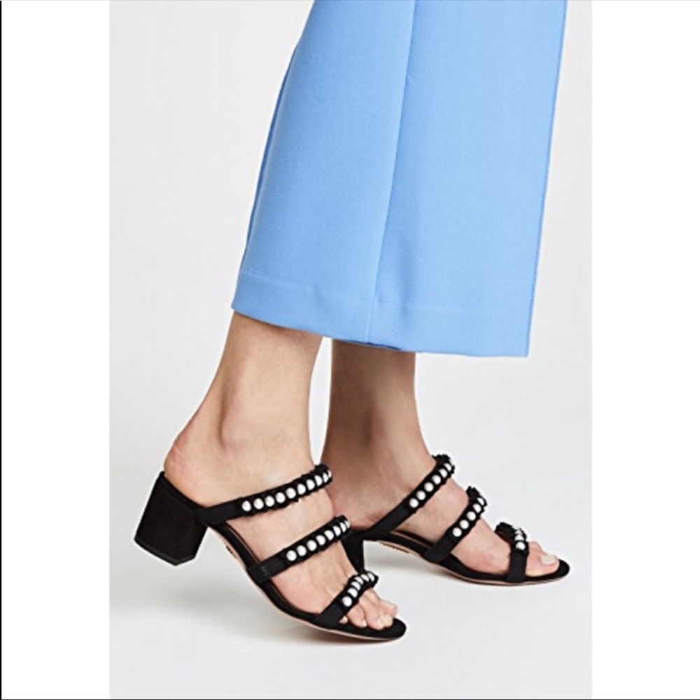 AQUAZZURA Pearl Block Heels💕